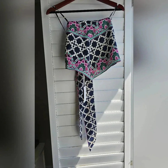 Y.A.S Top Yasmylia Crop Back Tie Spagetti Straps Viscose size L - Picture 1 of 9